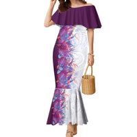 Hawaii Tropical Plant Poni Mermaid Dress Vibrant Polynesian Pattern