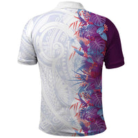 Hawaii Tropical Plant Poni Polo Shirt Vibrant Polynesian Pattern