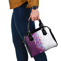 Hawaii Tropical Plant Poni Shoulder Handbag Vibrant Polynesian Pattern