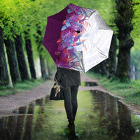 Hawaii Tropical Plant Poni Umbrella Vibrant Polynesian Pattern