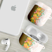 Hawaii Tropical Plant Lenalena AirPods Case Vibrant Polynesian Pattern