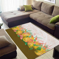 Hawaii Tropical Plant Lenalena Area Rug Vibrant Polynesian Pattern