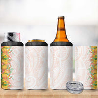 Hawaii Tropical Plant Lenalena 4 in 1 Can Cooler Tumbler Vibrant Polynesian Pattern