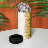 Hawaii Tropical Plant Lenalena 4 in 1 Can Cooler Tumbler Vibrant Polynesian Pattern