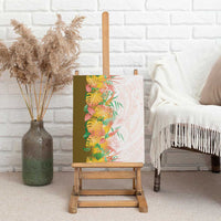 Hawaii Tropical Plant Lenalena Canvas Wall Art Vibrant Polynesian Pattern