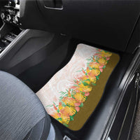 Hawaii Tropical Plant Lenalena Car Mats Vibrant Polynesian Pattern