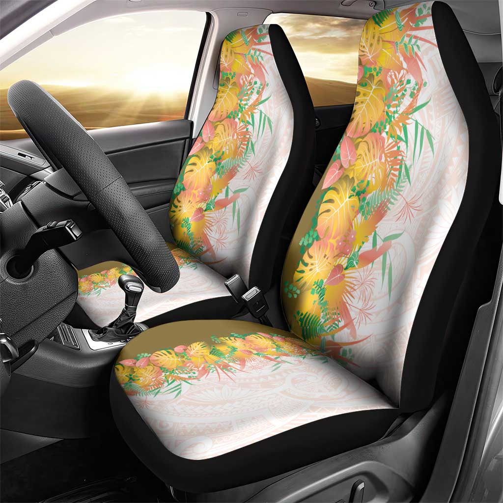 Hawaii Tropical Plant Lenalena Car Seat Cover Vibrant Polynesian Pattern