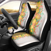 Hawaii Tropical Plant Lenalena Car Seat Cover Vibrant Polynesian Pattern