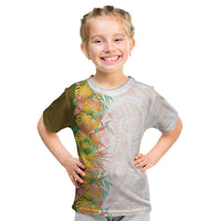 Hawaii Tropical Plant Lenalena Kid T Shirt Vibrant Polynesian Pattern
