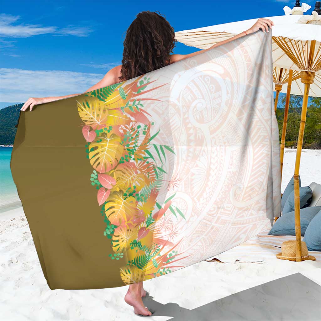 Hawaii Tropical Plant Lenalena Sarong Vibrant Polynesian Pattern