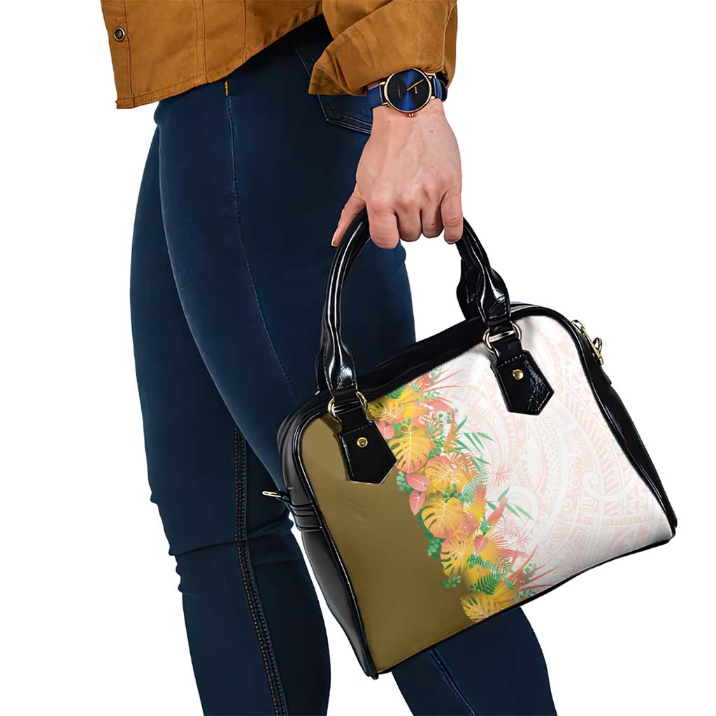 Hawaii Tropical Plant Lenalena Shoulder Handbag Vibrant Polynesian Pattern