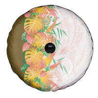 Hawaii Tropical Plant Lenalena Spare Tire Cover Vibrant Polynesian Pattern