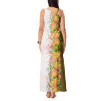 Hawaii Tropical Plant Lenalena Tank Maxi Dress Vibrant Polynesian Pattern