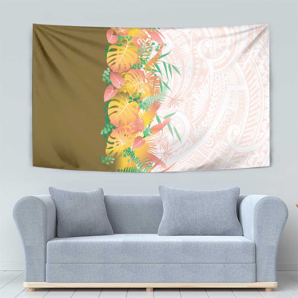 Hawaii Tropical Plant Lenalena Tapestry Vibrant Polynesian Pattern