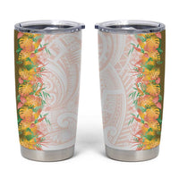 Hawaii Tropical Plant Lenalena Tumbler Cup Vibrant Polynesian Pattern