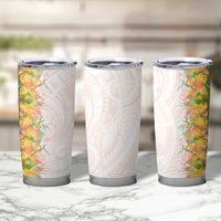Hawaii Tropical Plant Lenalena Tumbler Cup Vibrant Polynesian Pattern