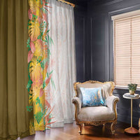 Hawaii Tropical Plant Lenalena Window Curtain Vibrant Polynesian Pattern