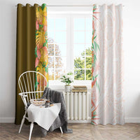 Hawaii Tropical Plant Lenalena Window Curtain Vibrant Polynesian Pattern