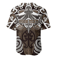 Personalised Maori Kati Mamoe Baseball Jersey Silver Fern Kowhaiwhai Art