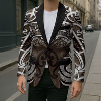 Personalised Maori Kati Mamoe Blazer Silver Fern Kowhaiwhai Art