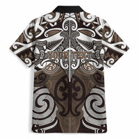 Personalised Maori Kati Mamoe Hawaiian Shirt Silver Fern Kowhaiwhai Art