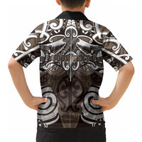 Personalised Maori Kati Mamoe Hawaiian Shirt Silver Fern Kowhaiwhai Art