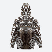 Personalised Maori Kati Mamoe Hoodie Silver Fern Kowhaiwhai Art