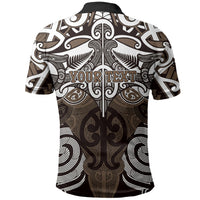Personalised Maori Kati Mamoe Polo Shirt Silver Fern Kowhaiwhai Art