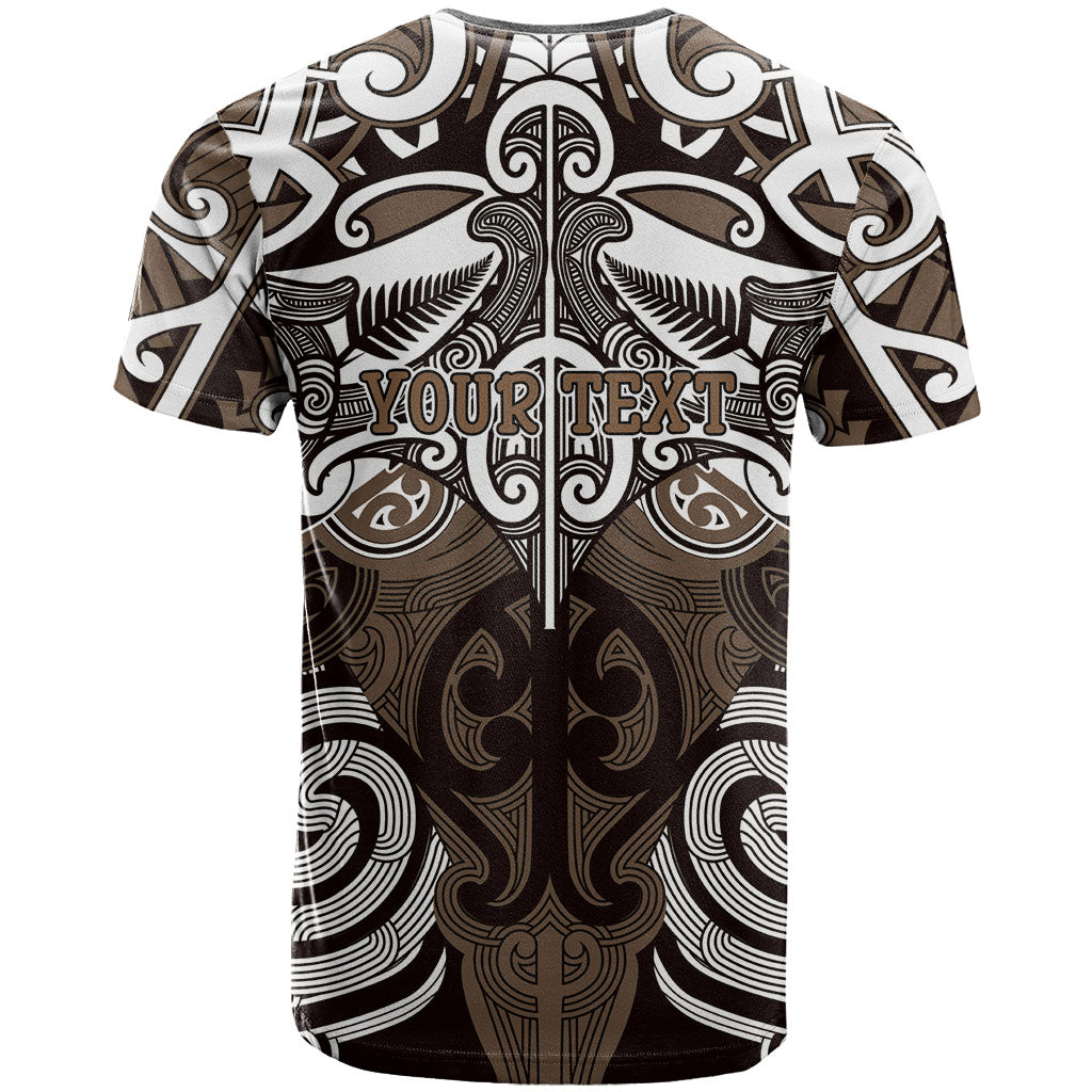Personalised Maori Kati Mamoe T Shirt Silver Fern Kowhaiwhai Art