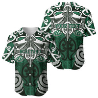 Personalised Maori Ngai Tahu Baseball Jersey Silver Fern Kowhaiwhai Art