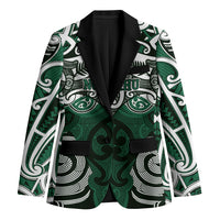 Personalised Maori Ngai Tahu Blazer Silver Fern Kowhaiwhai Art