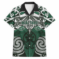 Personalised Maori Ngai Tahu Hawaiian Shirt Silver Fern Kowhaiwhai Art