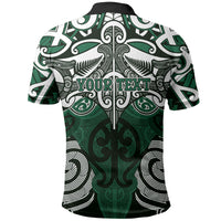 Personalised Maori Ngai Tahu Polo Shirt Silver Fern Kowhaiwhai Art