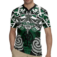 Personalised Maori Ngai Tahu Rugby Jersey Silver Fern Kowhaiwhai Art