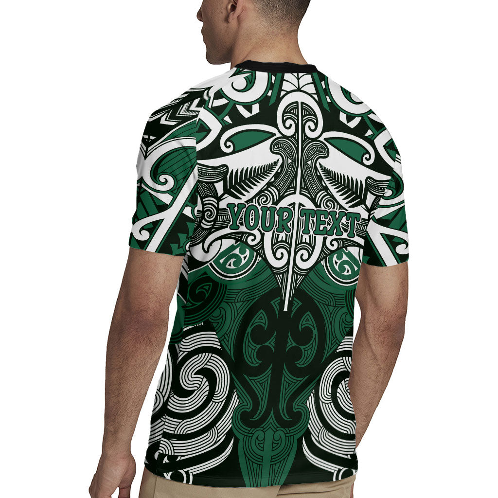 Personalised Maori Ngai Tahu Rugby Jersey Silver Fern Kowhaiwhai Art