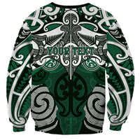Personalised Maori Ngai Tahu Sweatshirt Silver Fern Kowhaiwhai Art
