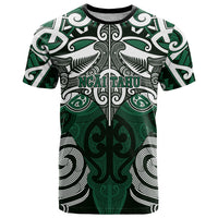Personalised Maori Ngai Tahu T Shirt Silver Fern Kowhaiwhai Art