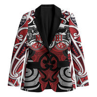 Personalised Maori Ngapuhi Blazer Silver Fern Kowhaiwhai Art