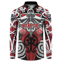 Personalised Maori Ngapuhi Button Sweatshirt Silver Fern Kowhaiwhai Art