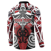 Personalised Maori Ngapuhi Button Sweatshirt Silver Fern Kowhaiwhai Art