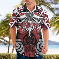 Personalised Maori Ngapuhi Hawaiian Shirt Silver Fern Kowhaiwhai Art