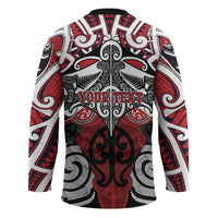 Personalised Maori Ngapuhi Hockey Jersey Silver Fern Kowhaiwhai Art