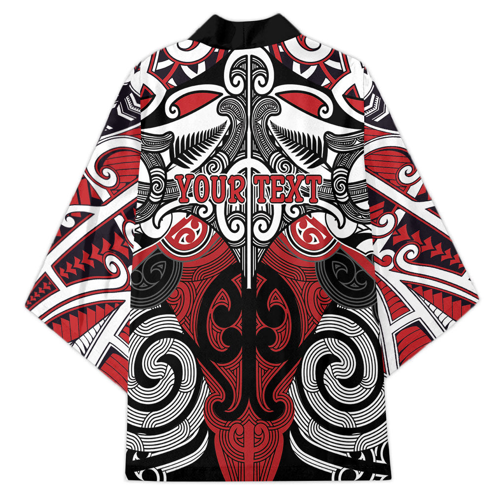 Personalised Maori Ngapuhi Kimono Silver Fern Kowhaiwhai Art