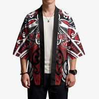 Personalised Maori Ngapuhi Kimono Silver Fern Kowhaiwhai Art