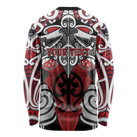 Personalised Maori Ngapuhi Long Sleeve Shirt Silver Fern Kowhaiwhai Art