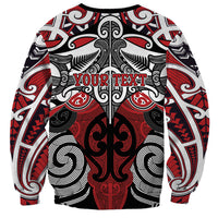 Personalised Maori Ngapuhi Sweatshirt Silver Fern Kowhaiwhai Art