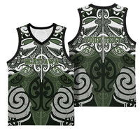 Personalised Maori Ngati Awa Basketball Jersey Silver Fern Kowhaiwhai Art