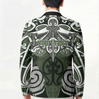 Personalised Maori Ngati Awa Blazer Silver Fern Kowhaiwhai Art