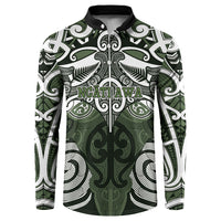 Personalised Maori Ngati Awa Button Sweatshirt Silver Fern Kowhaiwhai Art