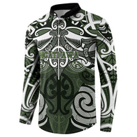 Personalised Maori Ngati Awa Button Sweatshirt Silver Fern Kowhaiwhai Art